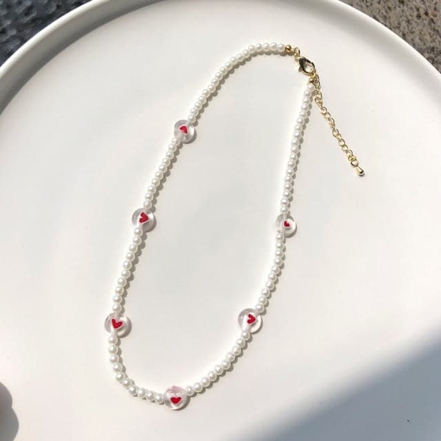 Vintage Beach Pearl Beaded Necklaces